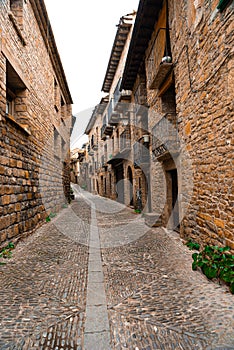 Ainsa town in the Pyrenees. Sobrarbe region