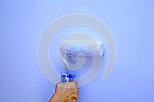 Ãâ¬aint with monochrome paint on the wal,horizontal format