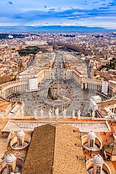aint Peter`s Square in Vatican