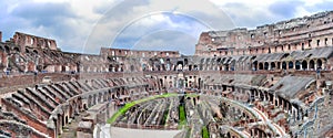 AInterior of Colosseum Coliseum, Rome, Italy