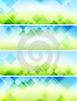 Air abstract backgrounds. Four banners.