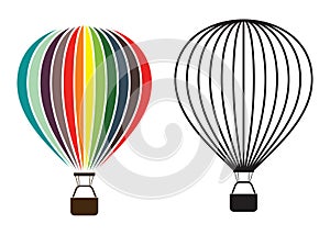 Air balloon isolated on white