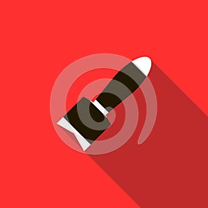 Air bomb icon, flat style