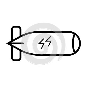 Air bomb icon vector illustration