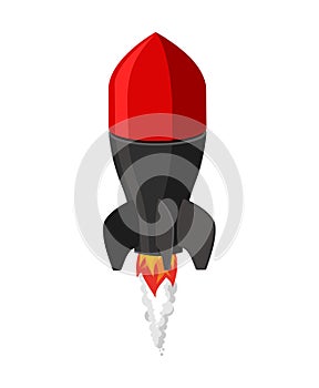 Air bomb isolated. Fighting rocket on white background. Military