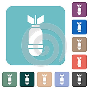 Air bomb rounded square flat icons photo