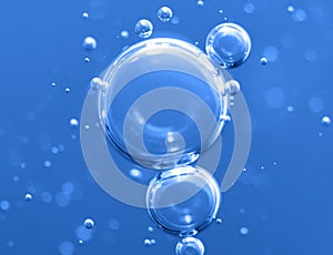 Air bubbles. Abstract water background. Macro