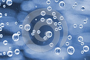 Vzduch bubliny (modrý tón) 