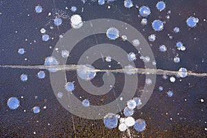 Air bubbles in the ice