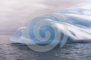 Air bubbles in an iceberg, Antarctica