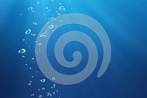 Air bubbles under water