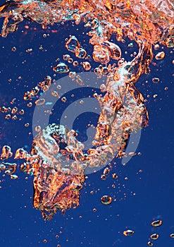 Air bubbles in water