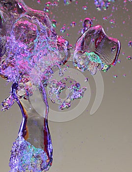 Air bubbles in water