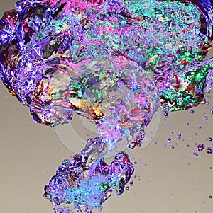 Air bubbles in water