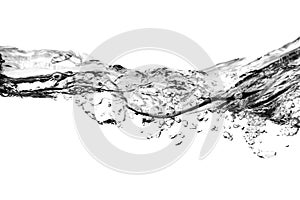 Air bubbles in water - black and white