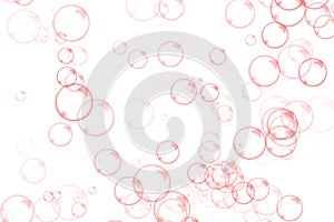 Air bubbles on white background