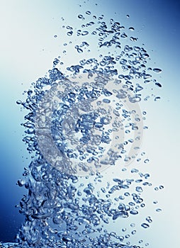 Air Bubbling Upward Through Water photo