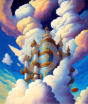 Air Castle, Generative AI Illustration