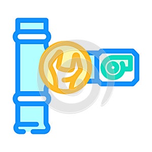 air change per hour ach color icon vector illustration