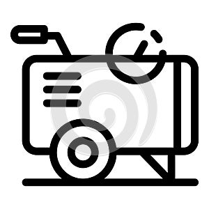 Air compressor cart icon, outline style