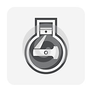 Air compressor or piston vector icon design.