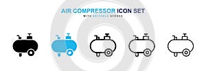 Air compressor icon vector