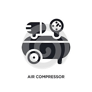 air compressor isolated icon. simple element illustration from construction concept icons. air compressor editable logo sign