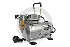Air compressor isolated on white background.