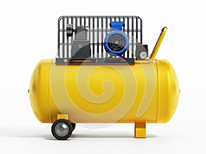 Air compressor isolated on white background. 3D illustration