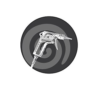 air compressor nozzle gun icon vector element design template