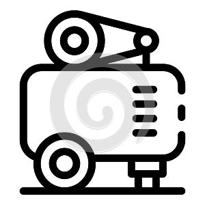 Air compressor unit icon, outline style