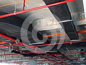 Air condition duct and other services above ceiling level