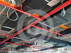 Air condition duct and other services above ceiling level