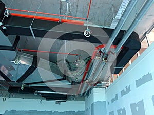 Air condition duct and other services above ceiling level