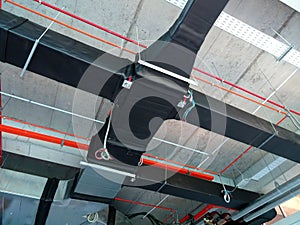 Air condition duct and other services above ceiling level