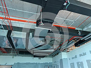 Air condition duct and other services above ceiling level