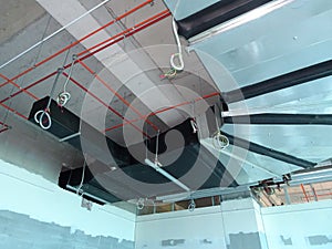 Air condition duct and other services above ceiling level