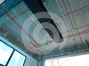 Air condition duct and other services above ceiling level