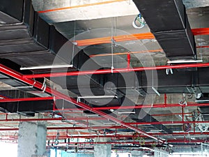 Air condition duct and other services above ceiling level