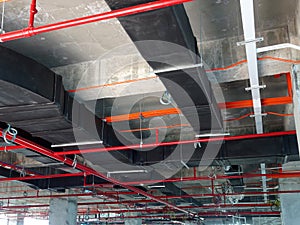 Air condition duct and other services above ceiling level