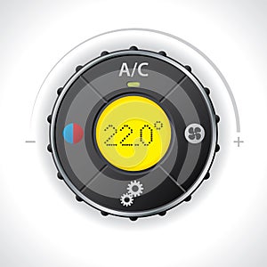 Air condition gauge with yellow led photo