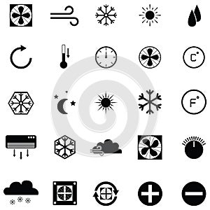 Air condition icon set photo