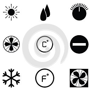 Air condition icon set