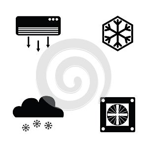 Air condition icon set