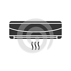 Air condition split system glyph single isolated vector icon