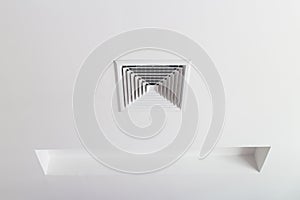 Air condition vent on white ceiling