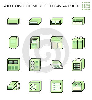 Air conditioner and air compressor icon.