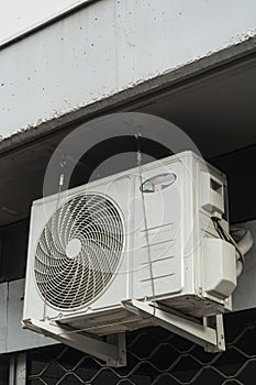 air conditioner on a building facade