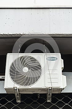 air conditioner on a building facade