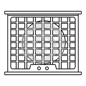 Air conditioner compressor icon, outline style